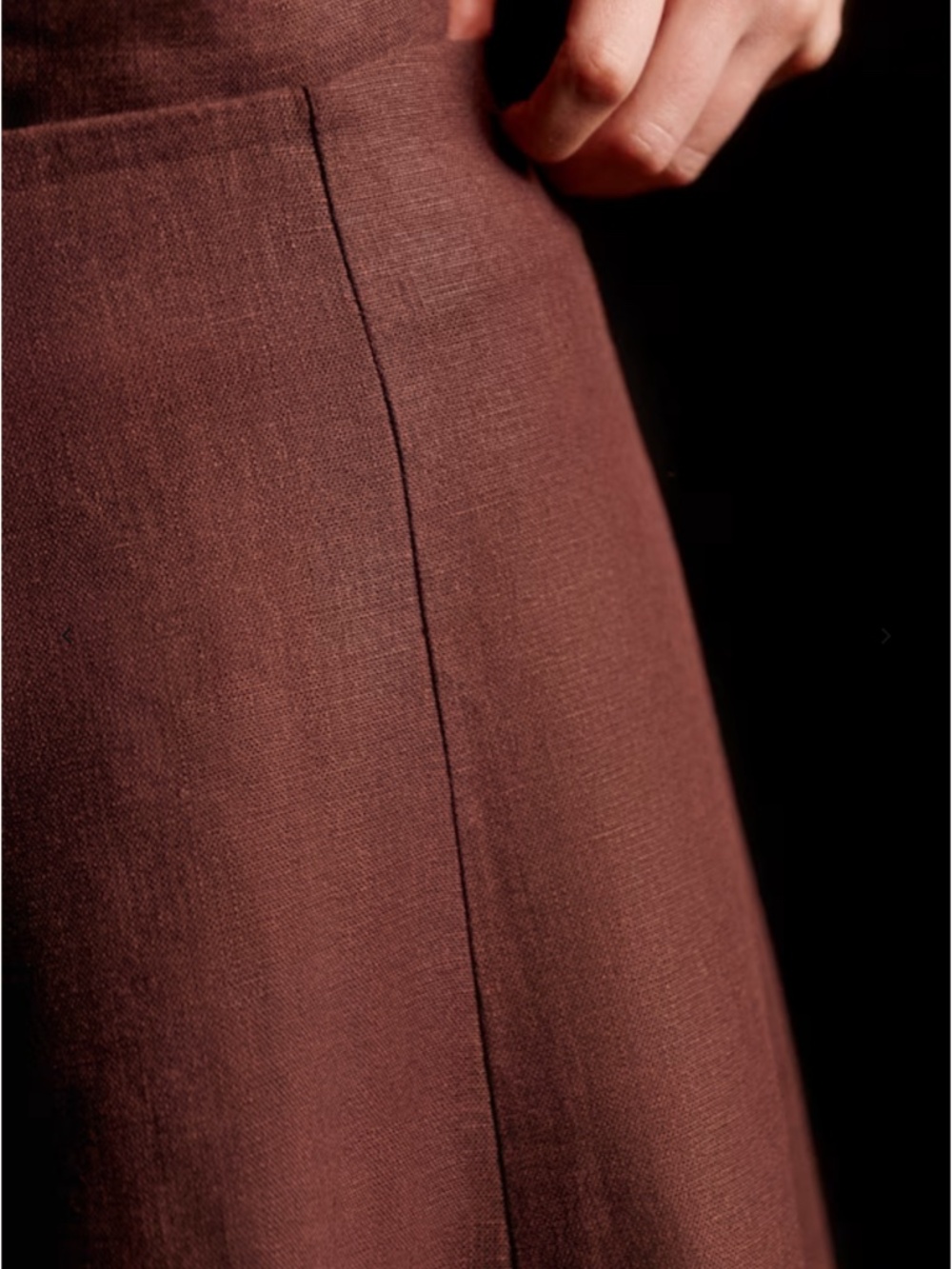 Sezane Soelle Skirt in Chocolate (Size 8) - Picture 3 of 3
